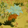 Mustard garden scarf